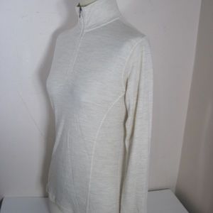 SMARTWOOL Zip T Base Layer Ivory Women's XL